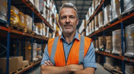 Fototapeta premium Confident Warehouse Worker Portrait