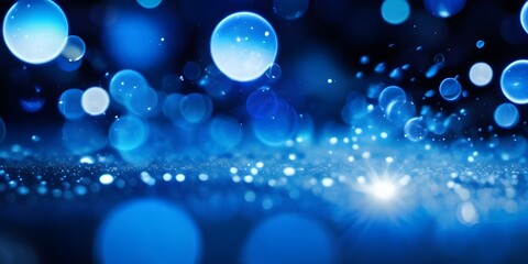 Electric Sky blue Dynamic Bokeh Background