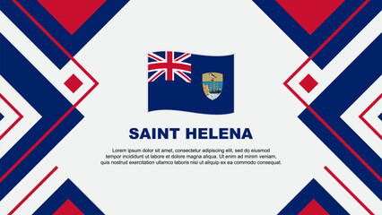 Saint Helena Flag Abstract Background Design Template. Saint Helena Independence Day Banner Wallpaper Vector Illustration. Saint Helena Illustration