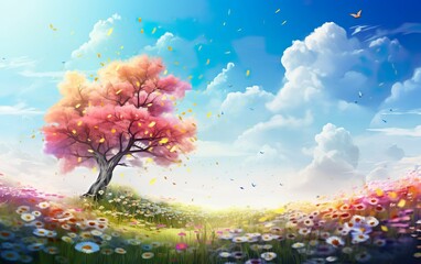 Fototapeta na wymiar Colorful spring or nature background