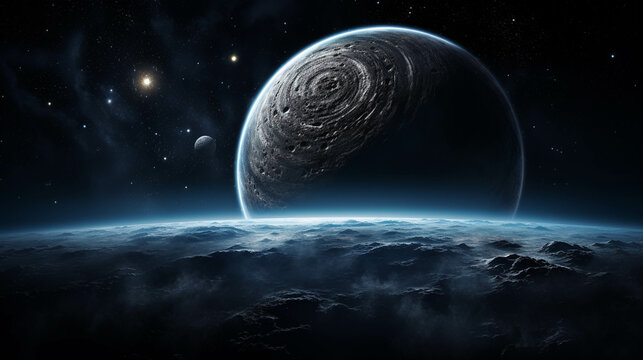 earth and moon  high definition(hd) photographic creative image