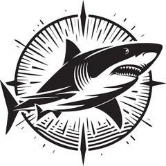 Shark Silhouette Vector Illustration Design Bundle