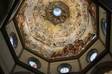 Wandcirkels tuinposter Dome of Florence, Cathedral of Saint Mary of the Flower © oahm