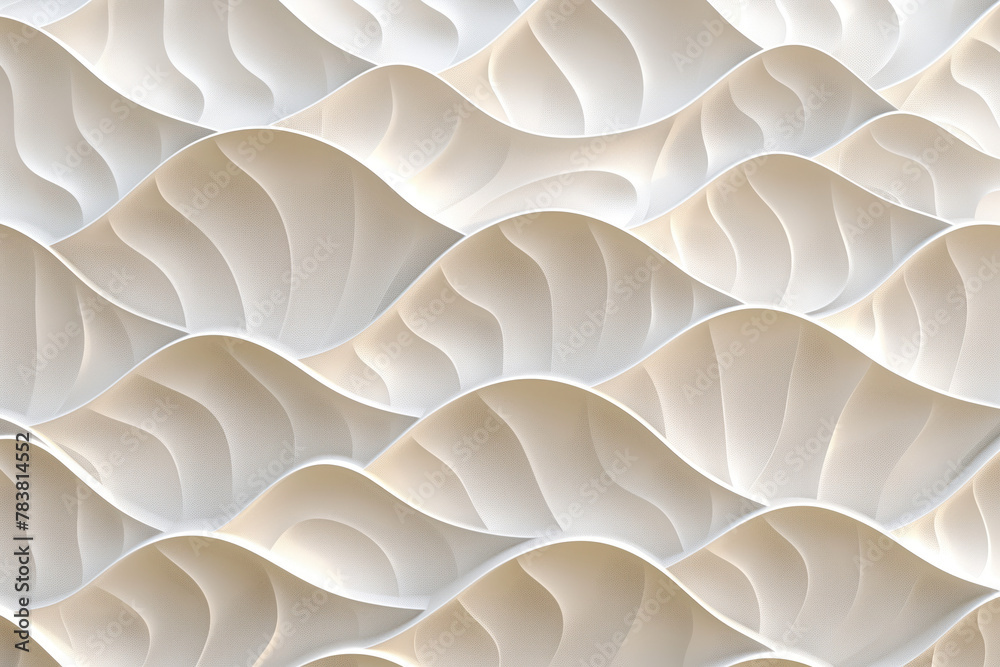 Poster an abstract 3d pattern. minimalist waves. background image. created with generative ai technology.