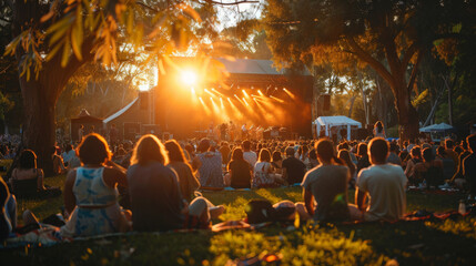 Obraz premium Outdoor summer music festival. Party, event, summer.