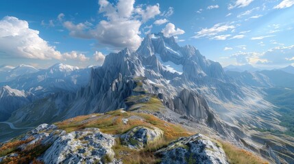 Dramatic Peaks and Pristine Landscapes of the Dreilnderspitze in the Austrian Italian and Swiss Alps