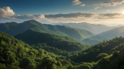 Summer Views of Snow-capped Peaks and Lush Valleys in the European Alps, Serene Summer Landscapes amidst Snowy Peaks and Verdant Valleys, Majestic Mountain Ranges and Azure Skies in European Summer 