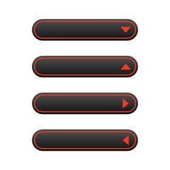 arrows blank web buttons set web and apps