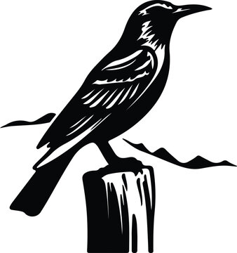 recommend clip art: western meadowlark silhouette