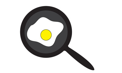 fried egg vector Line Icon. Simple Creative vector Line Icon. Vector illustration. EPS 10 