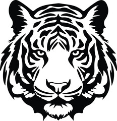 white tiger silhouette