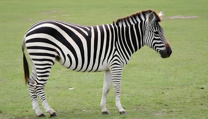 Fototapeta na wymiar A Zebra In A Safari Park