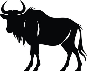 Obraz premium wildebeest silhouette