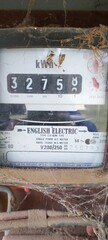 Closeup Photograph of a South African Electricity Meter displaying the running usage in kWh
