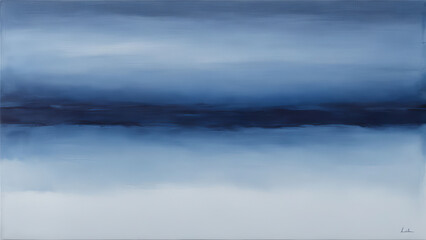 Fototapeta premium abstract composition featuring varying shades of blue blending. Soft gradients transition from deep indigo to calming azure