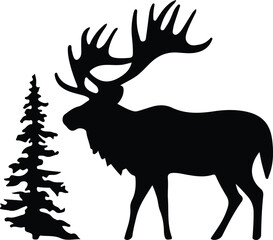 woodland caribou silhouette