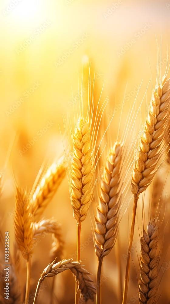 Wall mural close-up of a pile of wheat