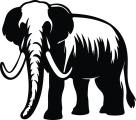 Obraz premium woolly mammoth silhouette