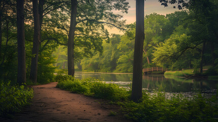 Hidden Serenity: A Quiet Late Afternoon in a New Jersey State Park