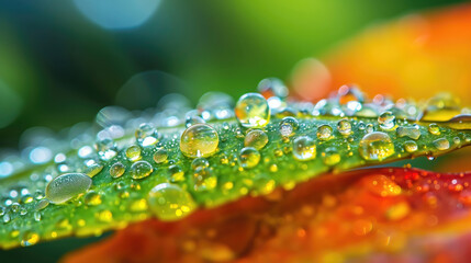 Water drops multicolor abstract background, many water bubbles beautiful wallpaper. - 783825181