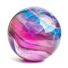 Shiny glass ball, transparent crystal sphere. Generative Ai. - 783825313