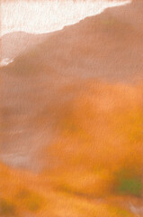 Fototapeta premium Artistic brushwork captures the essence of Colorado's heart land with a focus on the soothing colors of nature and the serene mountains