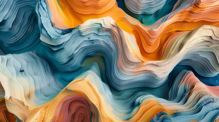 Kissenbezug Colourful abstract pattern of eroded sand shapes © asmara
