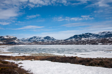 View of the Hallingskarvet National Park Norway, Scandinavia, Europe