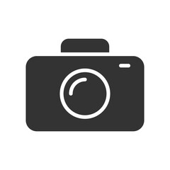 Camera glyph vector icon isolated on white background. Camera glyph vector icon for web, mobile and ui design