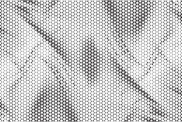 Triangle Shapes Vector Abstract Geometric Technology Oscillation Wave Isolated on Light Background. Halftone Triangular Retro Simple Pattern. Minimal 80s Style Dynamic Tech Wallpaper	