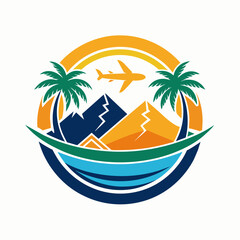 Wanderlust Ventures: Logo Design for Travel - obrazy, fototapety, plakaty