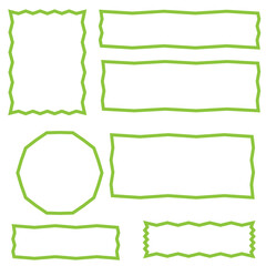 Handdrawn doodle grunge square highlights. Charcoal pen rectangle borders. Marker scratch scribble scrawl frames. Vector illustration of freehand painted angular note