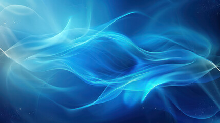 Blue Abstract Background With Swirly Design