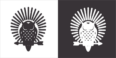 Illustration vector graphics of owl icon