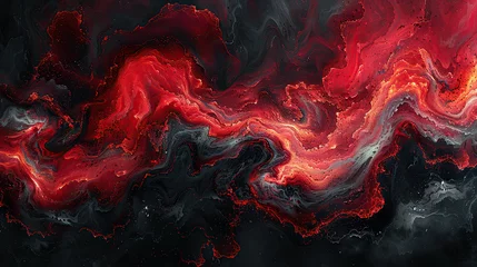 Gardinen red wave fluid abstract background © DEE_DRAW