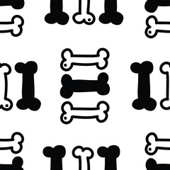 Dog bones. Funny children's seamless pattern. Can be used in textile industry, paper, background, scrapbooking.Vector. - 783848182