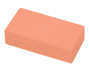 Red  big sponge. vector illustration