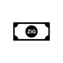 New Zimbabwe Currency Symbol, The Zimbabwe Gold Icon, ZiG Sign. Vector Illustration