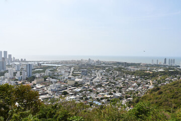 Naklejka premium Panorámica de la ciudad de Cartagena de Indias vista desde el Cerro de La Popa.