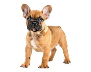 French bulldog puppy on transparent background