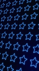portrait beautiful blue glowing gradient star electronic neon ray energy abstract, abstract technology looping background