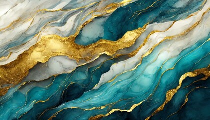 Blue background marble abstract texture pattern gold watercolor gray white dark paint green luxury....