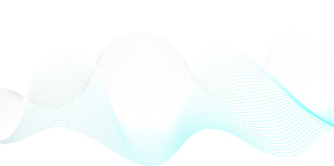 Abstract white and blue digital blend wave lines technology background. Modern white flowing wave lines and glowing moving lines. Futuristic technology and sound wave lines background.