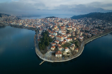 Fototapeta premium view of the city of Kastoria Greece