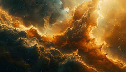 A beautiful natural landscape resembling a nebula in the sky