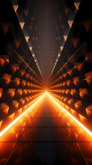 Tunnel mesh 3d rendering concept