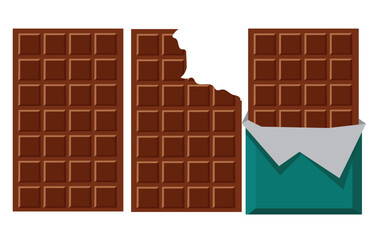 chocolate bar clipart design vector set, eps10