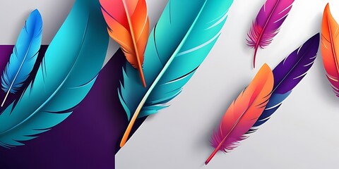 abstract background, Modern abstract gradient background, feathers