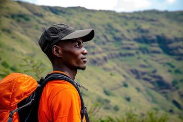 Capturing Kenya: Bokeh View of Mt Longonot Hike - obrazy, fototapety, plakaty