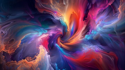 Fototapeta premium Step into a world of endless possibility with an abstract illustration painting art that defies convention and transcends boundaries.